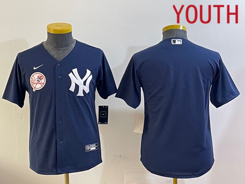 Youth New York Yankees Blank Blue Game 2024 Nike MLB Jersey style 120915->youth mlb jersey->Youth Jersey